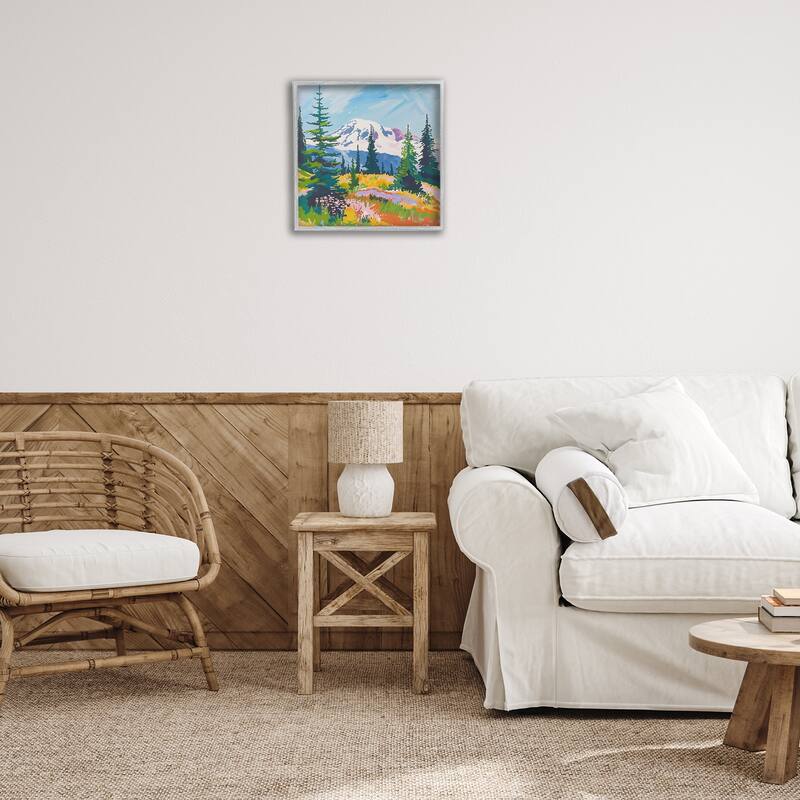 Stupell Peaceful Mountain Valley Scenery Framed Giclee Art Design By Walker Noble