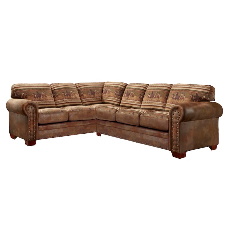 American Furniture Classics Wild Horses Sectional Sofa - 8' x 10'