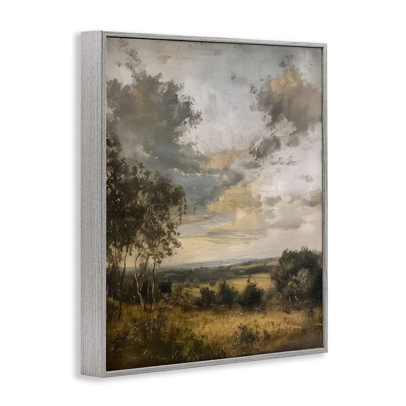 Stupell Rural Meadow at Dawn Framed Giclee Art Design By LSR Creative Studio
