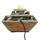 preview thumbnail 6 of 5, Sunnydaze Ascending Slate Tabletop Water Fountain with LED Light 8-Inch