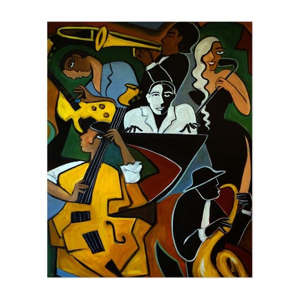 Le Groupe de Jazz Painting Modern Music Art Print/Poster Bed Bath