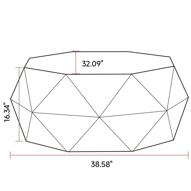 Three-dimensional Embossed Pattern Design American Retro Style Coffee Table