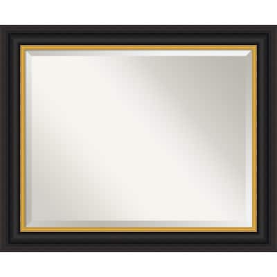 Sierra Beveled Wood Framed Bathroom Vanity Wall Mirror