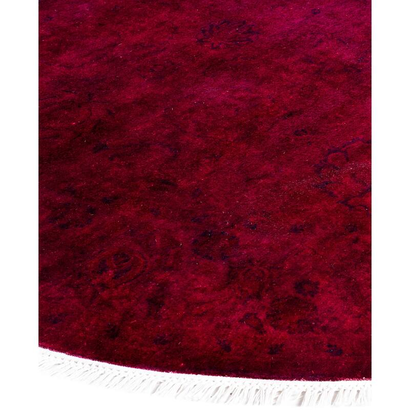 Overdyed One-of-a-Kind Hand-Knotted Area Rug - Pink - 6' 1" x 6' 1"