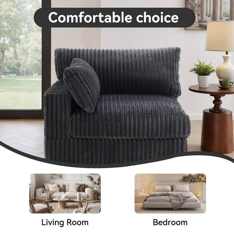 Plush Faux Fur Accent Sofa Chair