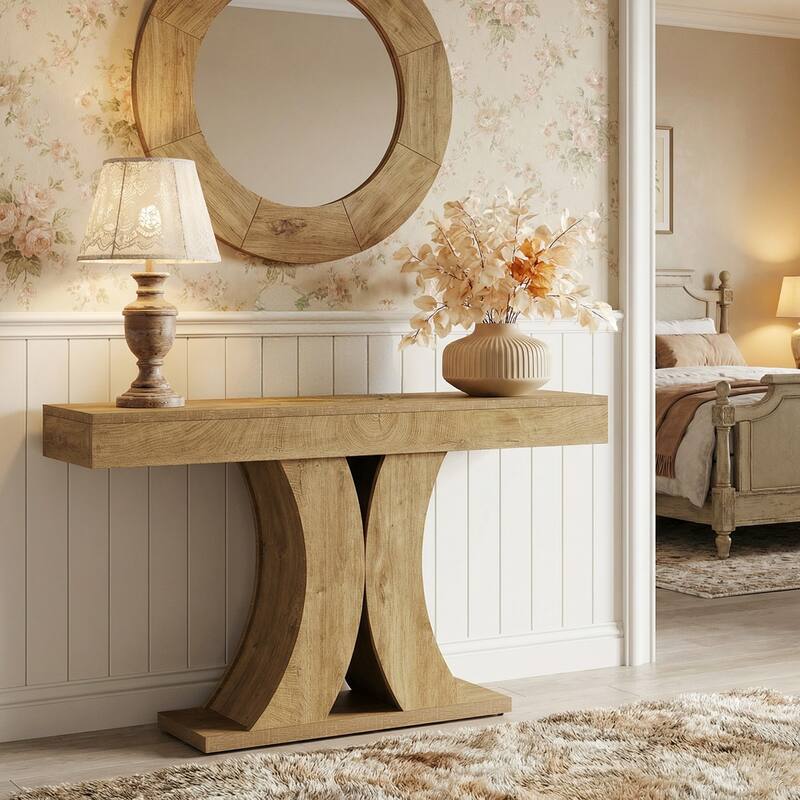 59" Farmhouse Console Table for Living Room, Hallway, Entrance