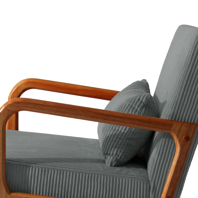 Set of 2 Mid-Century Upholstered Accent Chair with Cushion