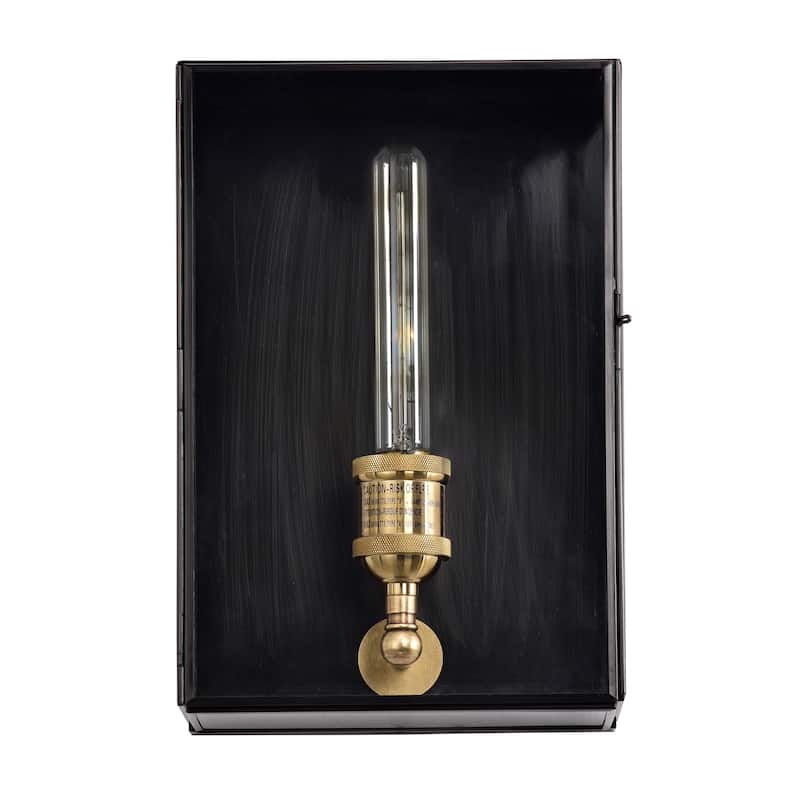 Solid Brass Outdoor Wall Lantern with Tempered Clear Glass Shade