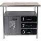 preview thumbnail 1 of 3, Gray Metal Industrial Cabinet with Numbers and Text Gray