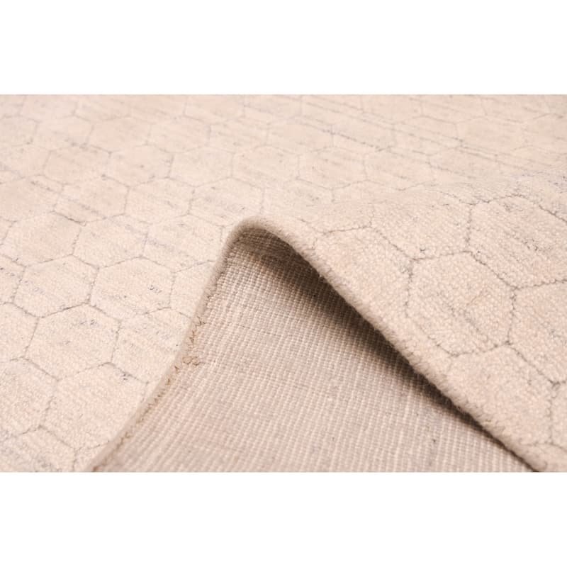 ECARPETGALLERY Hand Loomed Elysian Ivory Silk Rug - 8'0 x 9'10