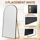preview thumbnail 53 of 74, Modern Arched Full Length Aluminum Alloy Floor Mirror Standing Mirror