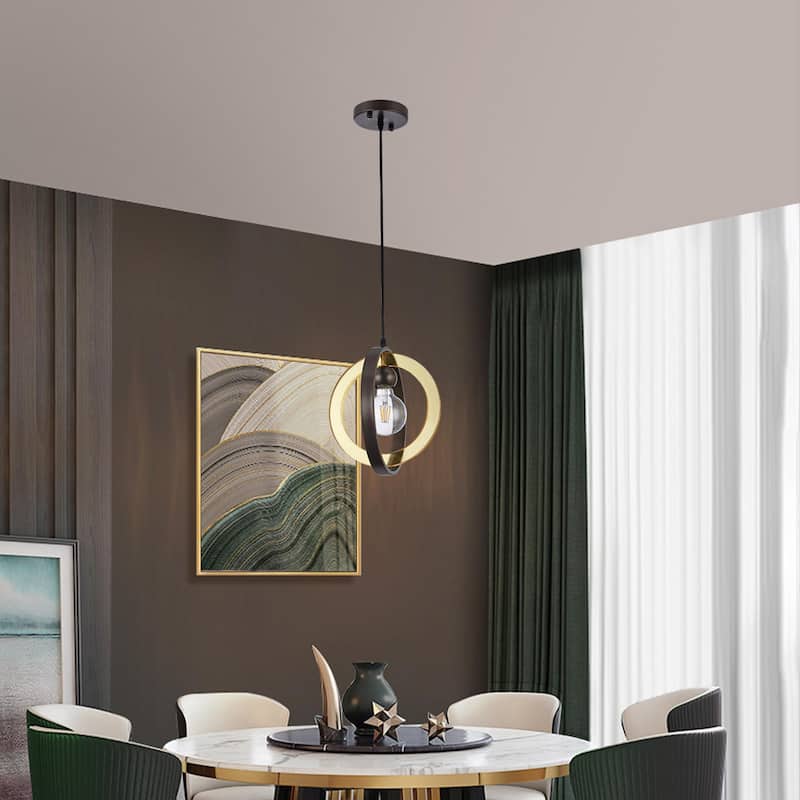 1-Light Matte Antique Bronze Chandelier