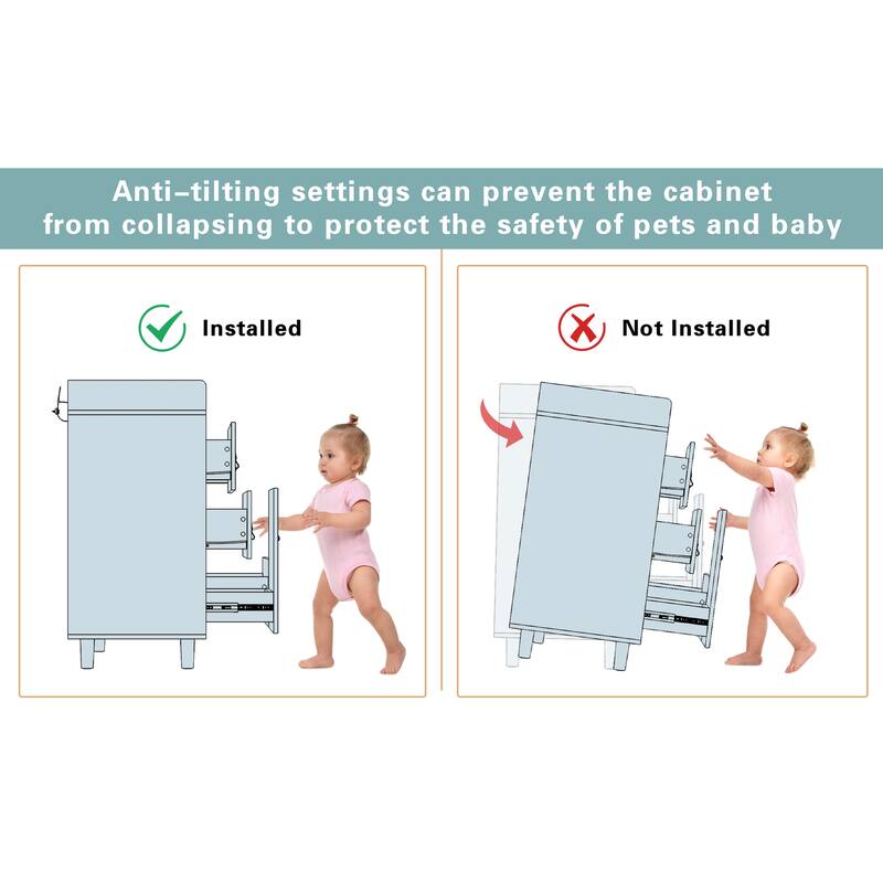 Baby Changing Table Dresser Nursery Chest Storage Changing Dresser
