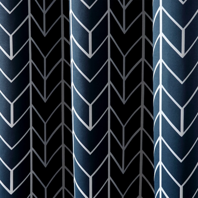 Sun Zero Kenwood Chevron Blackout Grommet Curtain Panel, Single Panel