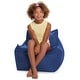 preview thumbnail 80 of 89, Bean Bag Chair for Kids, Teens and Adults, Comfy Chairs for your Room Newport Chair - Navy Blue