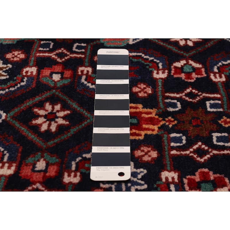 ECARPETGALLERY Hand-knotted Andelz Dark Navy Wool Rug - 3'7 x 17'6