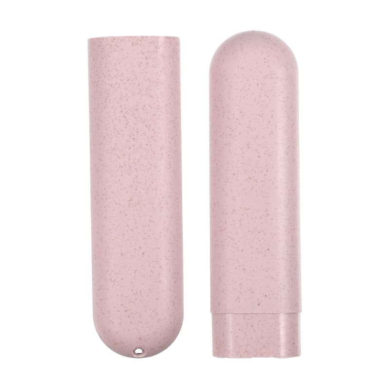 4pcs Toothbrush Holders Case Green Blue Beige Pink 8.07"x1.22"x0.83" - Green Blue Beige Pink