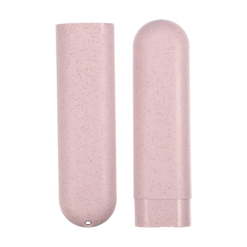 Toothbrush Holders Case for Travel Beige Pink 8.07"x1.22"x0.83" - Pink, Beige