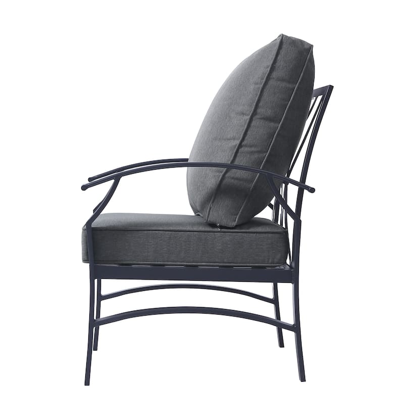 3-Piece Outdoor Metal Bistro Set with Cushion