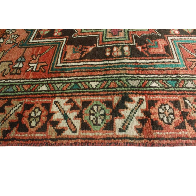 Fine Vintage Distressed Sallsbur Rust/Brown Rug - 4'2" x 7'5"