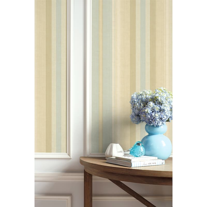 Seabrook Designs Pinnok Stripe Unpasted Wallpaper