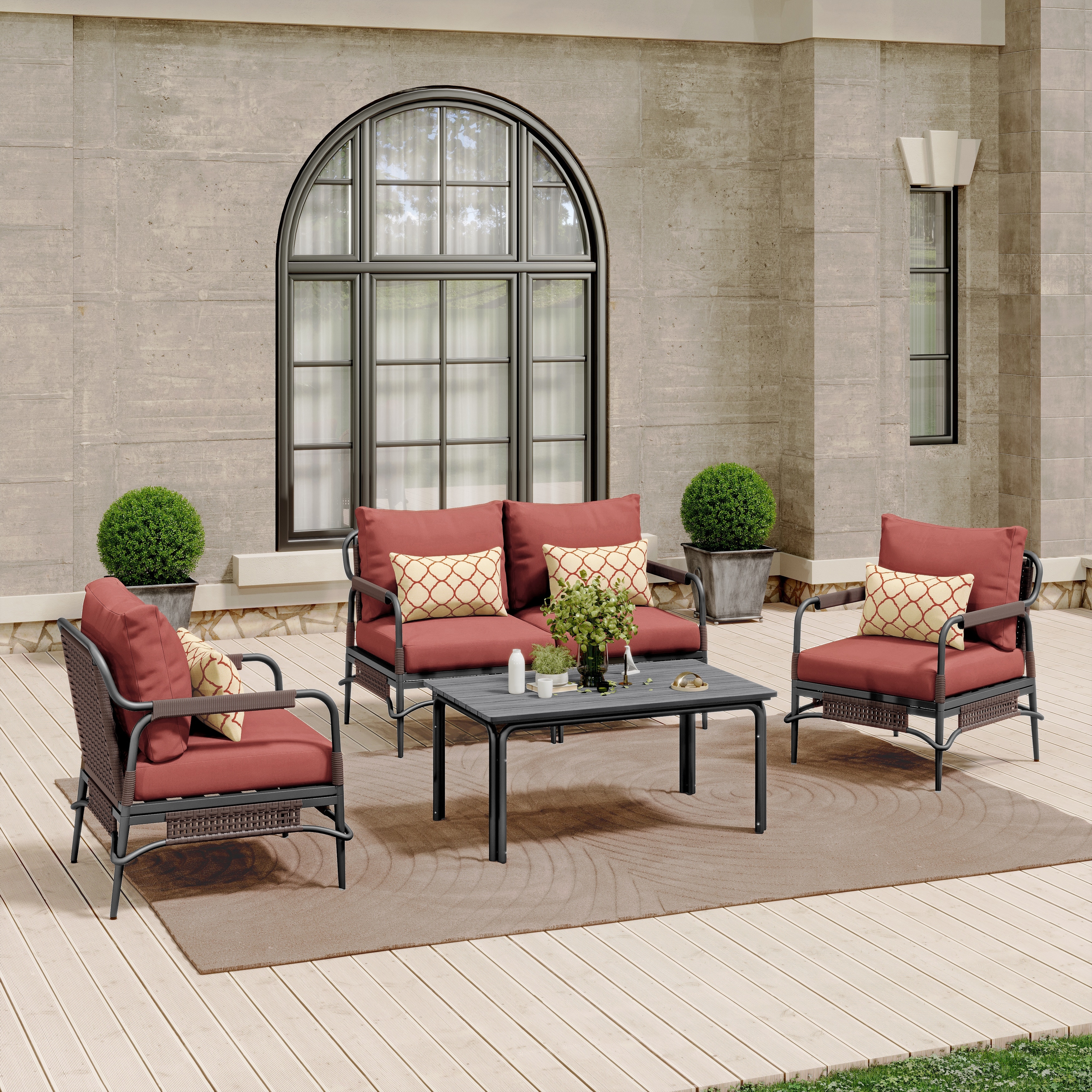 Sunbrella patio on sale conversation sets