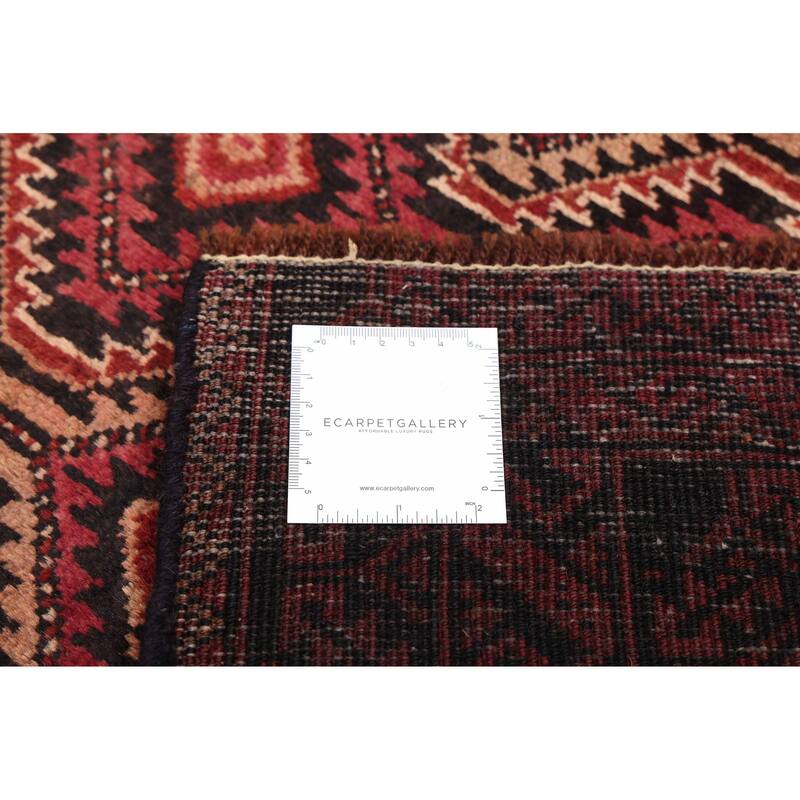 ECARPETGALLERY Hand-knotted Teimani Dark Red Wool Rug - 3'5 x 6'5