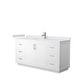 preview thumbnail 122 of 168, Miranda Single Vanity Set, Cultured Marble Top, No Mirror 66-Inch Single - White, Nickel Trim, White Cultured Marble Top