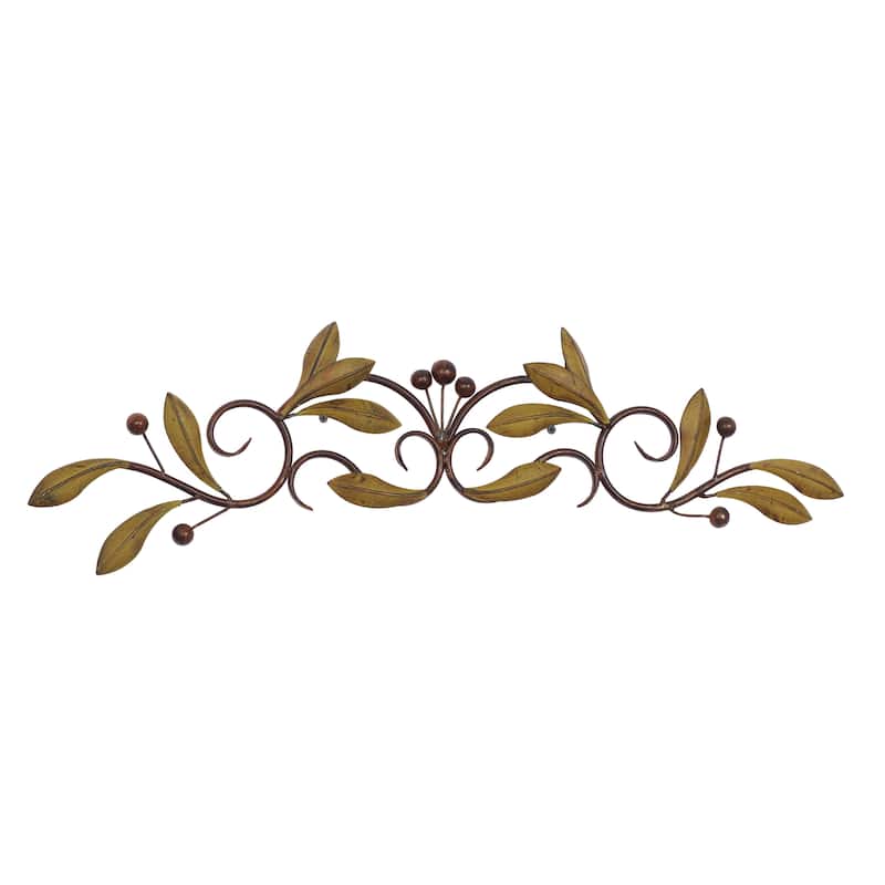Green Metal Leaf Home Wall Decor