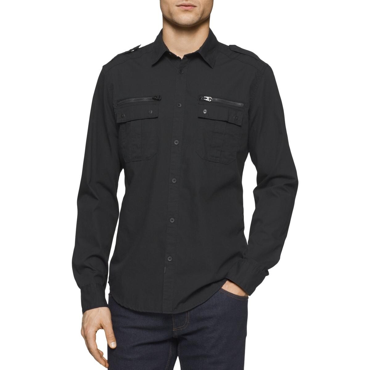 calvin klein jeans button down shirt