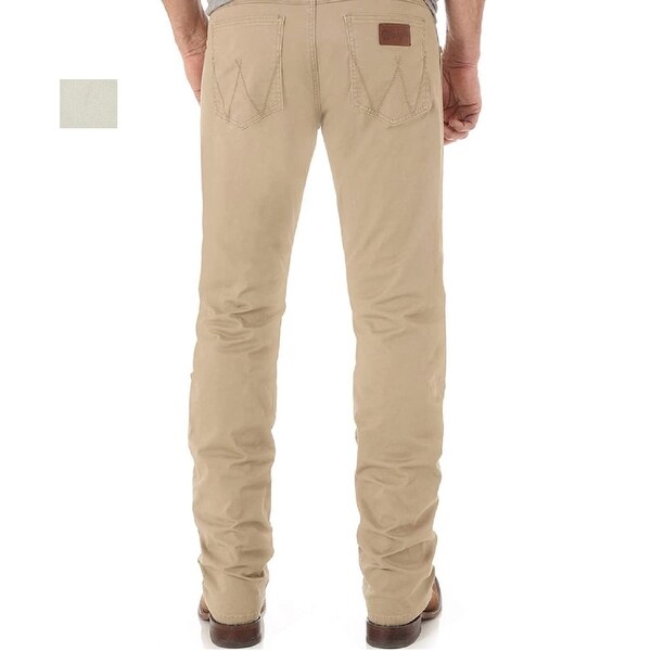 khaki tapered jeans