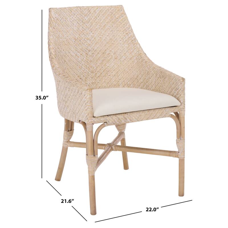 SAFAVIEH Home Rikan Arm Chair - 22"W x 22"D x 35"H