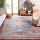 preview thumbnail 18 of 18, SAFAVIEH Tucson Machine Washable Slip Resistant Korneliya Oriental Medallion Rug - Light Grey/Rust - 5' x 8'
