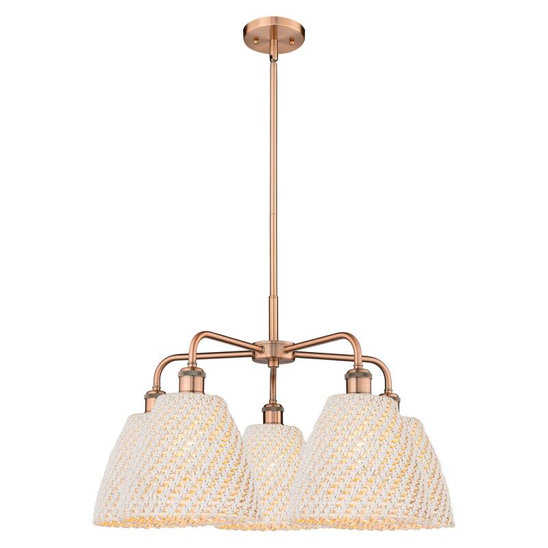 Innovations Lighting Endless Possibilities Ballston - Bristol Natural - 5 Light 28" Stem Hung Chandelier - Antique Copper