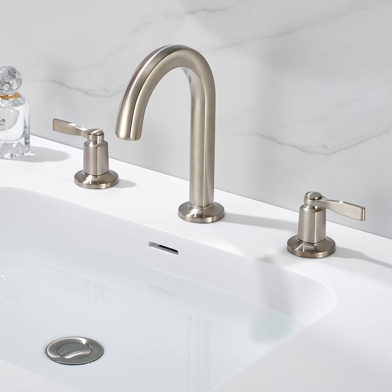 Luxier Larko 8 in. Widespread 2-Handle Bathroom Faucet with Drain