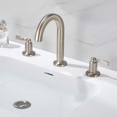 Luxier Larko 8 in. Widespread 2-Handle Bathroom Faucet with Drain