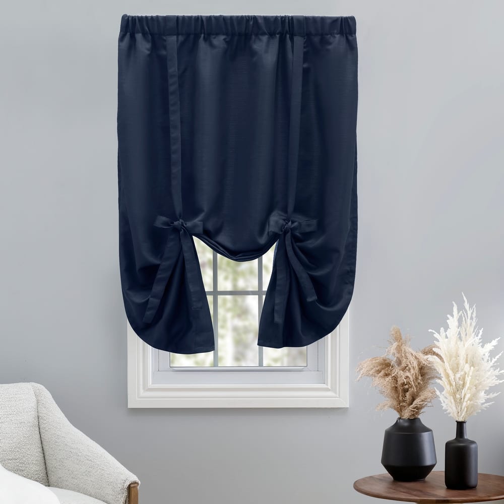 Premium Grasscloth Soft Sheen Lined Rod Pocket Tie-Up Panel