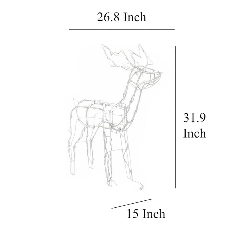Meyi 3pc Outdoor Reindeer Family Christmas Decoration, 229 Warm White LEDs - Warm White