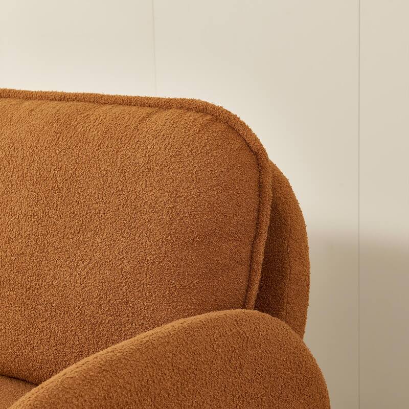 Modern Sherpa Upholstered Accent Chair