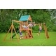 preview thumbnail 27 of 58, Mountain View Swing Set with Tarp Roof, Climbing Wall, Monkey Bars