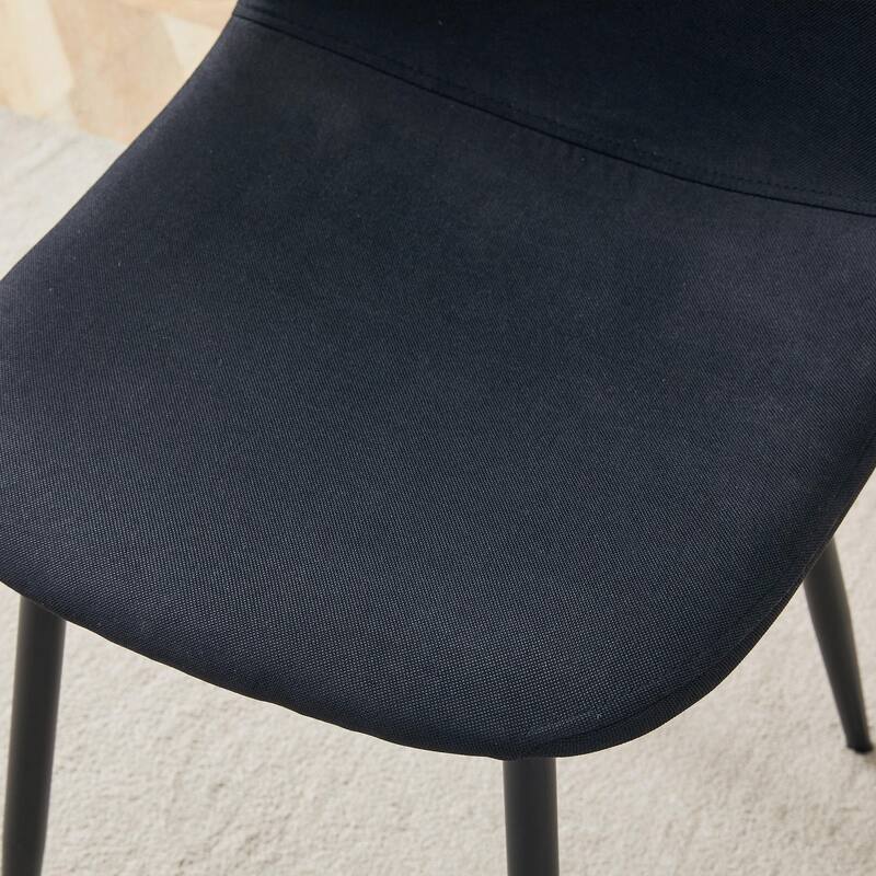 Luxury Simple Chair-Set Of 4 High Resilience Dining Chair With Metal Leg.Integral Metal Leg Architecture