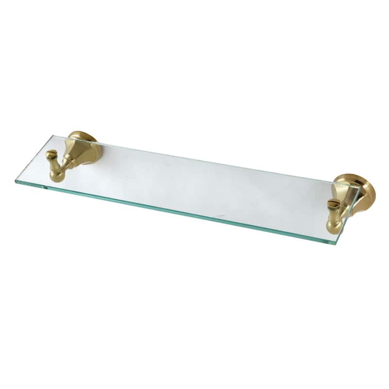 Metropolitan Glass Shelf - Brushed Brass