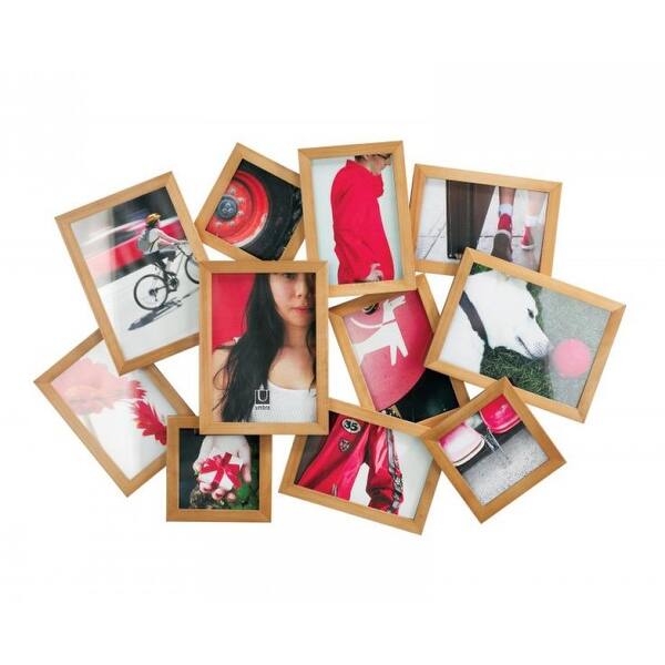 Umbra Mosh Wall Multi Frame Collage Natural Overstock 12153066 The senza multi frame allows you to easily assemble a collage of memories while updating your space by hanging it on a wall or displaying it on your desk. umbra mosh wall multi frame collage natural