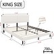 preview thumbnail 11 of 59, alazyhome Upholstered Platform Bed Frame with Button Tufting Headboard
