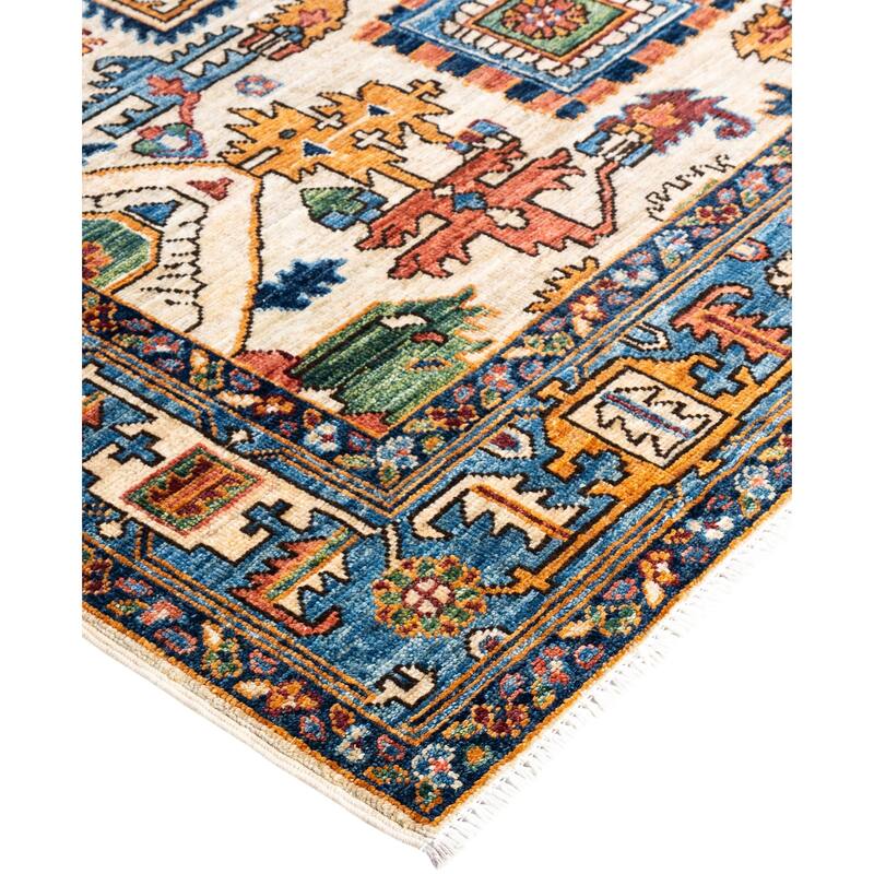 Serapi One-of-a-Kind Hand-Knotted Area Rug - Ivory - 4' 1" x 6' 0"
