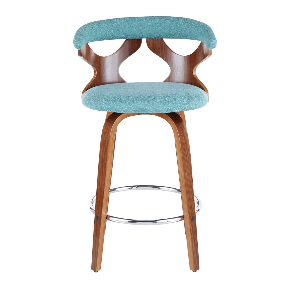 Carson Carrington Viby Fixed-Height Counter Stool with Bent Wood Legs & Round Footrest (Set of 2)