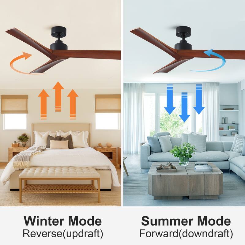 52" Black Lowe Profile Ceiling Fan without Light