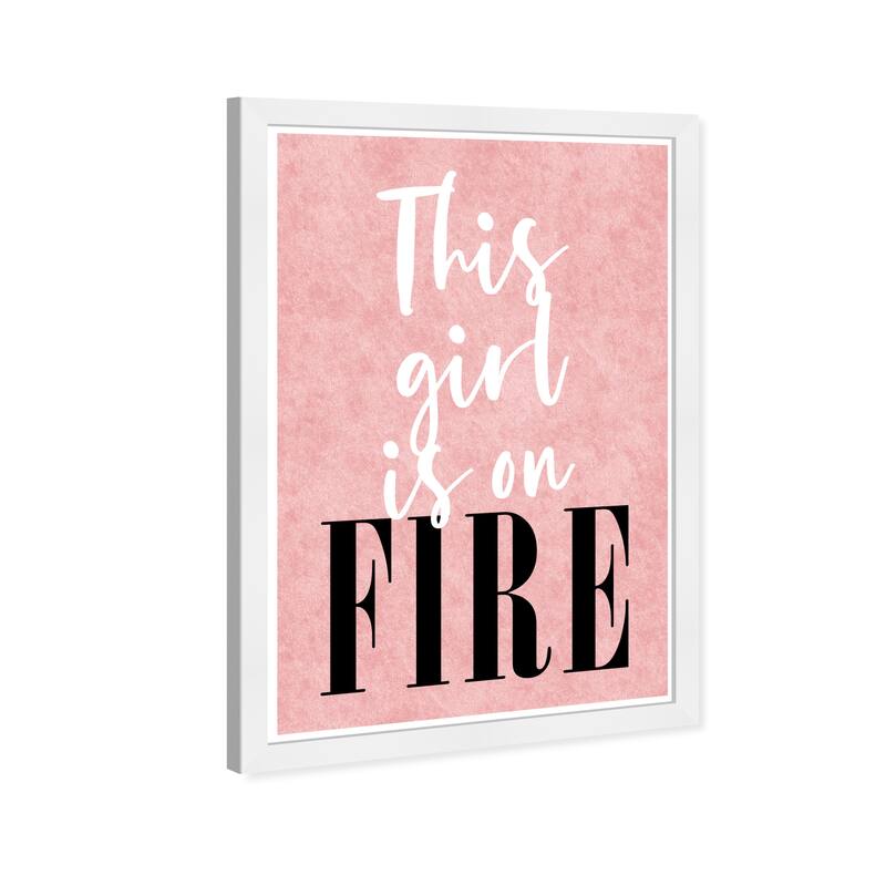 Wynwood Studio Prints Typography and Quotes This Girl Script Velvet Pink and Wall Art Canvas Print