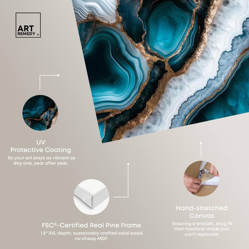 Teal Tectonic I Canvas by Art Remedy, Gallery Wrapped