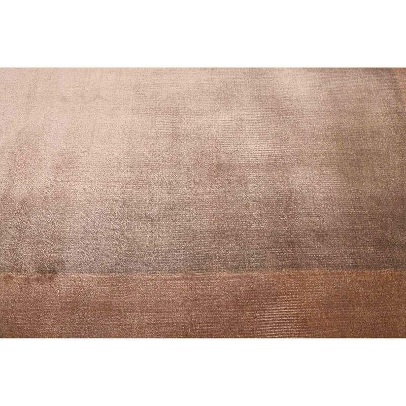 ECARPETGALLERY Hand Loomed Kashkuli Gabbeh Taupe Viscose Rug - 6'7 x 9'8